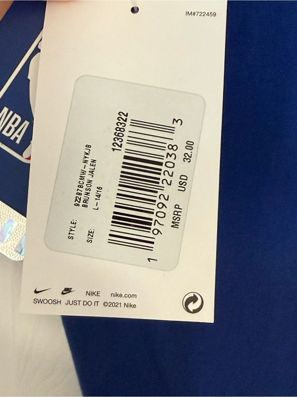 NEW Nike New York Knicks Jalen Brunson Tshirt